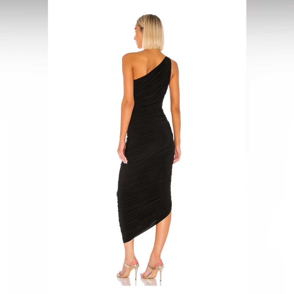 Norma Kamali Black Diana Draped Dress size M New - Picture 3 of 7